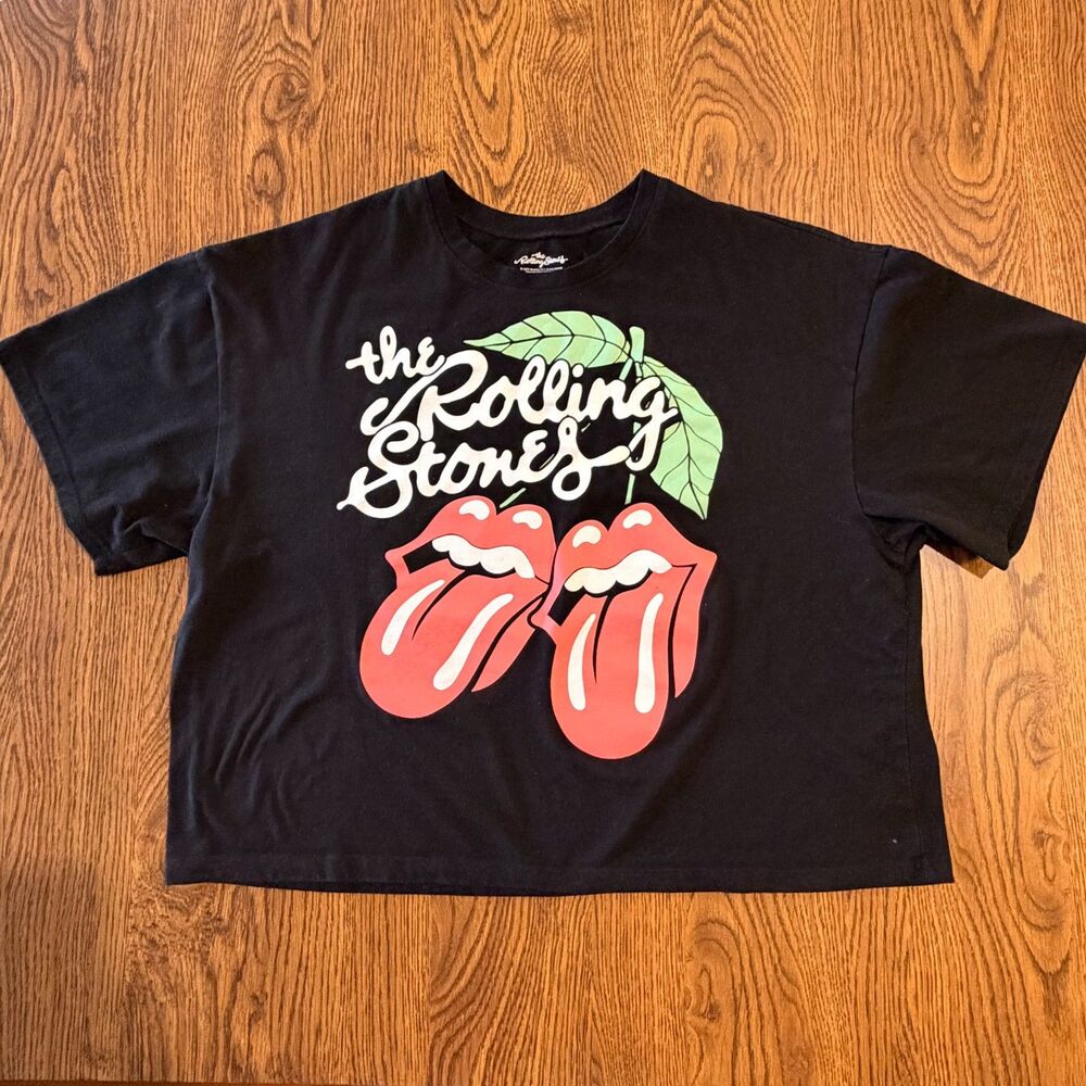 The Rolling Stones Graphic Women's Crop T-Shirt Size XL